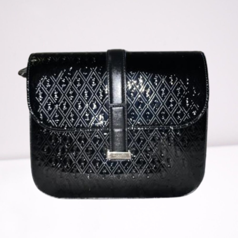 YSL Vernice Patent Leather Soft Monogram King Palm Black 568604 1EJ1D